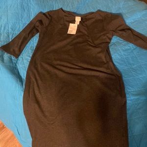 Super cute dark grey fitted dress